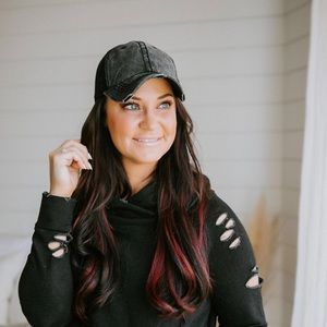 Distressed baseball hat